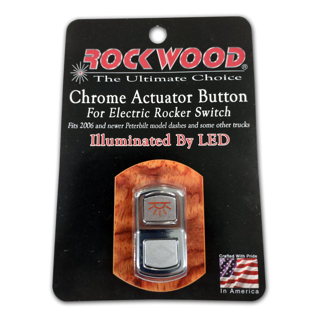 Rockwood 2006 Peterbilt "Cab Lights" Chrome Rocker Switch Cover