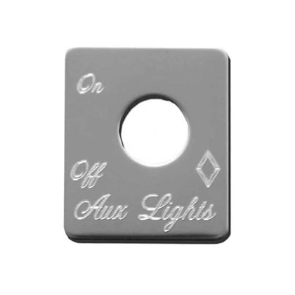 Rockwood Stainless Steel Aux Lights Switch Trim Plate For Peterbilt