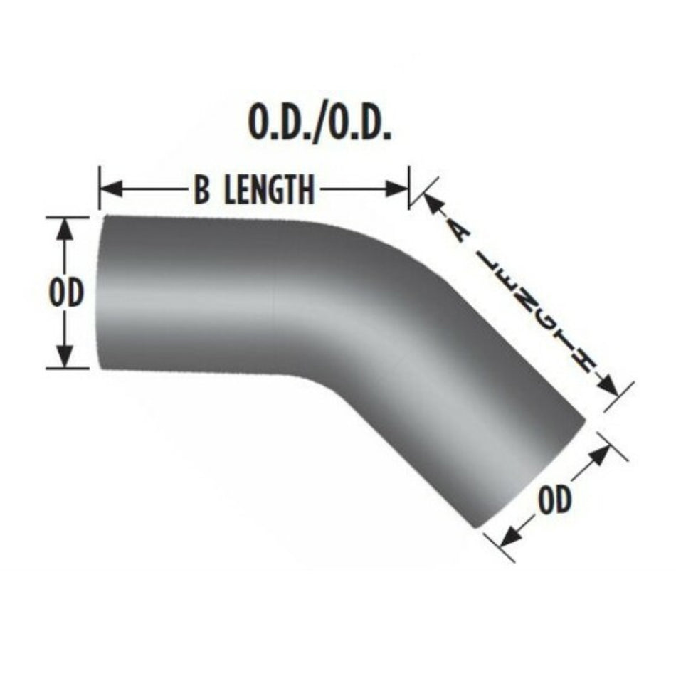 Grand Rock - 5" 45-Degree 8" x 8" OD-OD Aluminized Exhaust Elbow