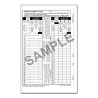 Monthly Log Summary Envelope - No Flap, Brown Stock