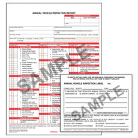 Annual Vehicle Inspection Label - Vinyl w Mylar Laminate