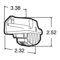 Truck-lite 15 Series, Incandescent, 1 Bulb, Rectangular License Light w Chrome Bracket Mount