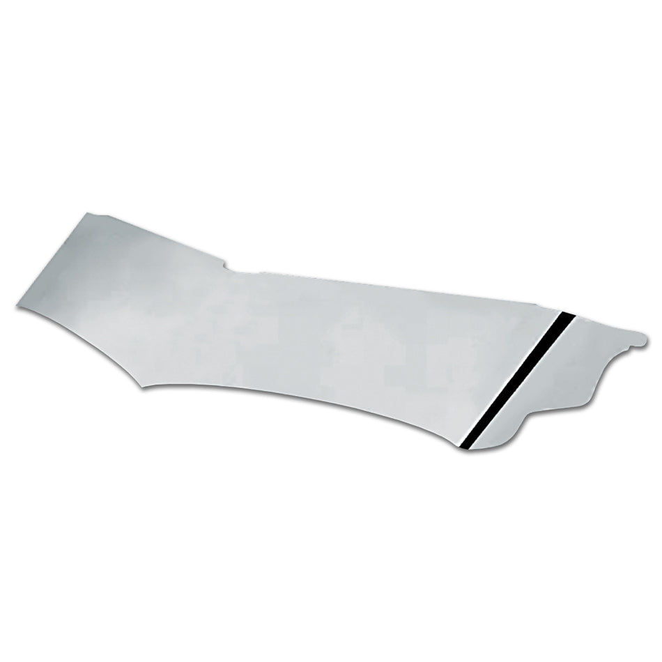 Valley Chrome - 2007+ Kenworth W900 14" Wicked Drop Curved Windshield Visor (2pc)