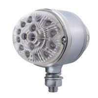 17 LED Dual Function Reflector Double Face Light - Amber & Red LED/Clear Lens