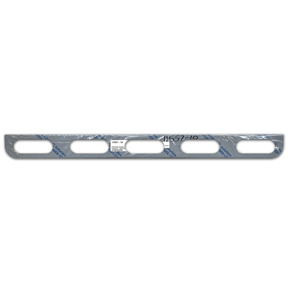 Roadworks 48" Stainless Steel Bar with 5 Oval Light Holes