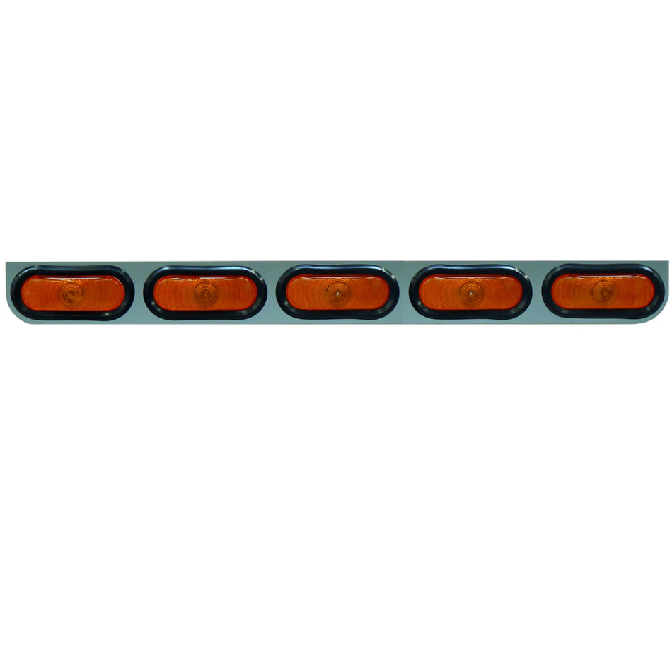 Roadworks 48" Stainless Steel Bar with 5 Oval Light Holes