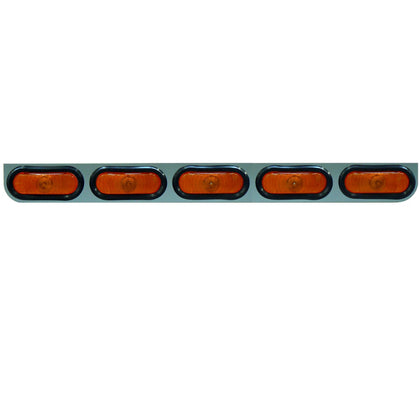 Roadworks 48" Stainless Steel Bar with 5 Oval Light Holes