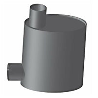 Grand Rock - Resonator Type 4, 10" x 15" x 16", 4" ID - 3.8" OD Exhaust