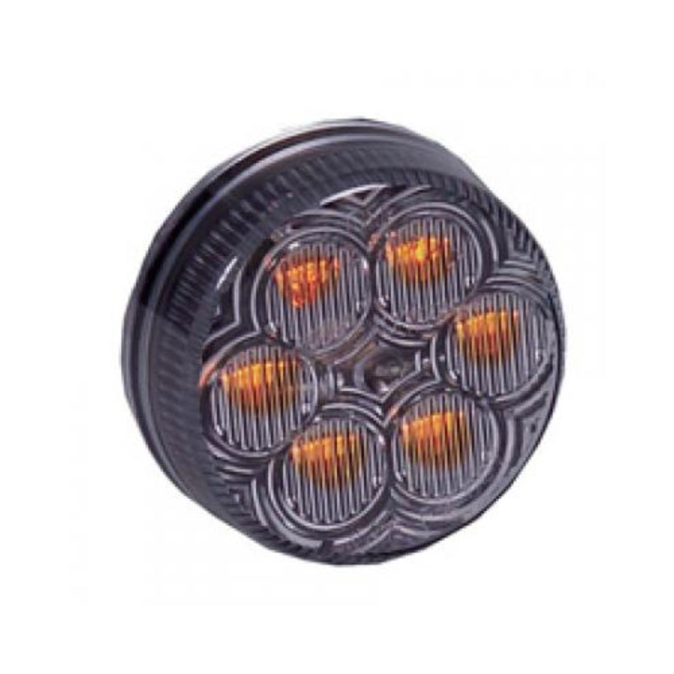 Maxxima - 2" Round, Yellow/Clear Marker/Clearance Light