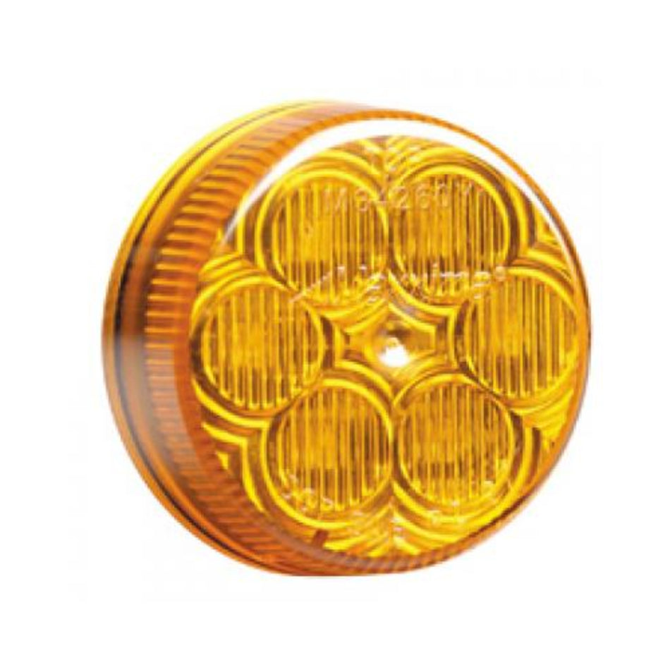 Maxxima - 2" Round, Yellow/Clear Marker/Clearance Light