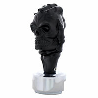 Satin Black Skull 13/15/18 Speed Gearshift Knob w/ Adapter