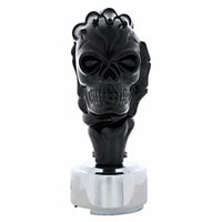 Satin Black Skull 13/15/18 Speed Gearshift Knob w/ Adapter