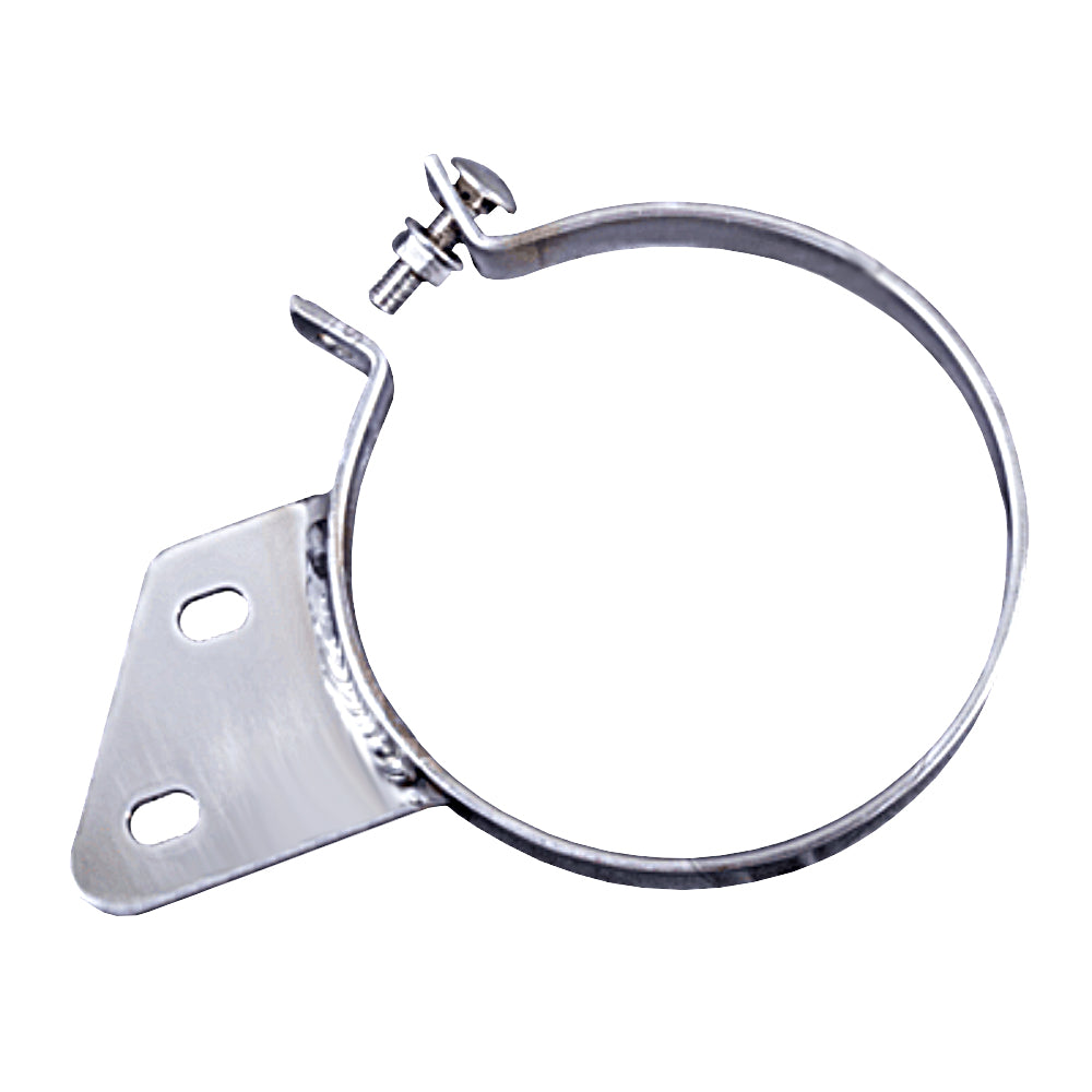 Grand Rock - 6" Polished Peterbilt Offset Stack Mount Bracket - Stainless Steel