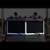 Roadwork's - 1988+ Peterbilt Dimpled Windshield Trim (2 piece)