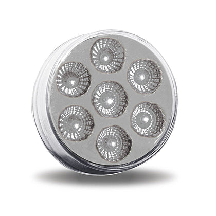 Trux 2" Dual Revolutions Red Marker to White Auxiliary Round LED Light - 7 Diodes