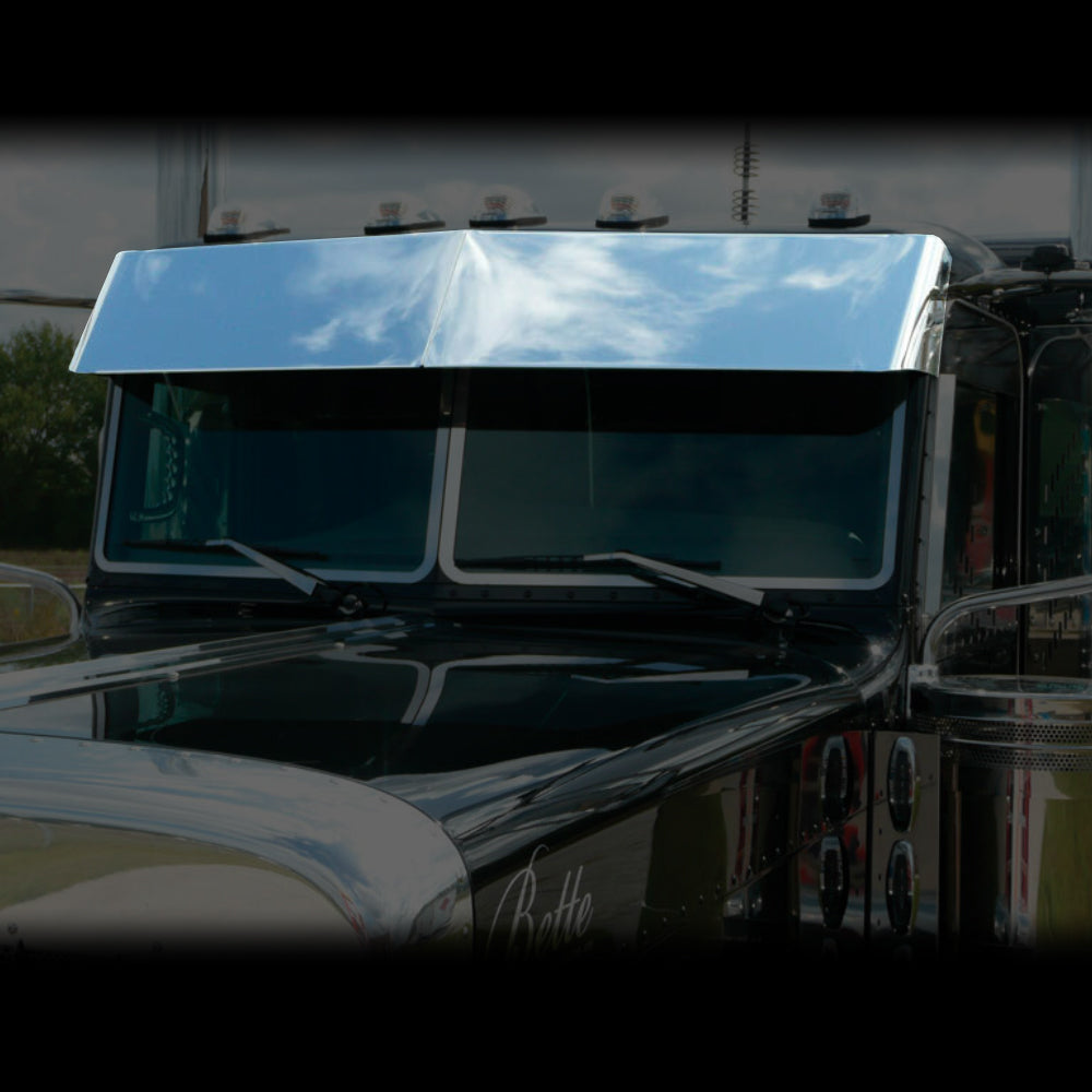 Peterbilt Old School 2 Piece Windshield Trim by Roadworks