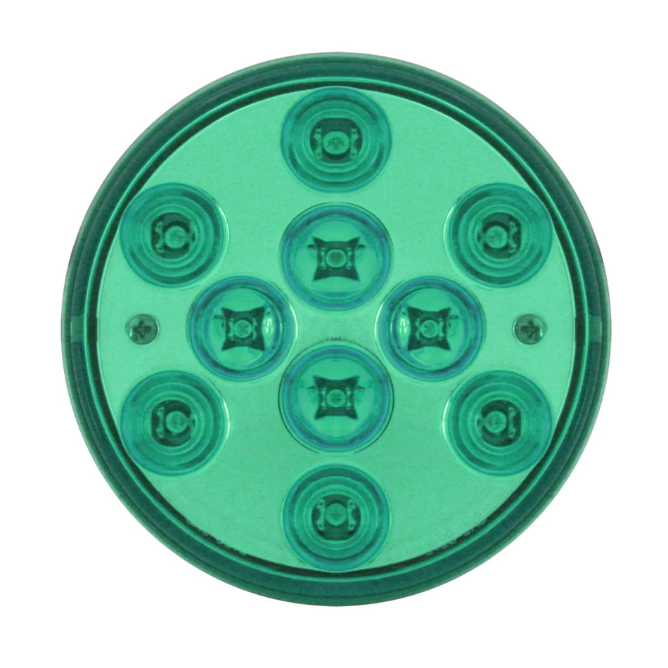 4" MEGA 10 LED Green/Clear Stop-Turn-Tail Light