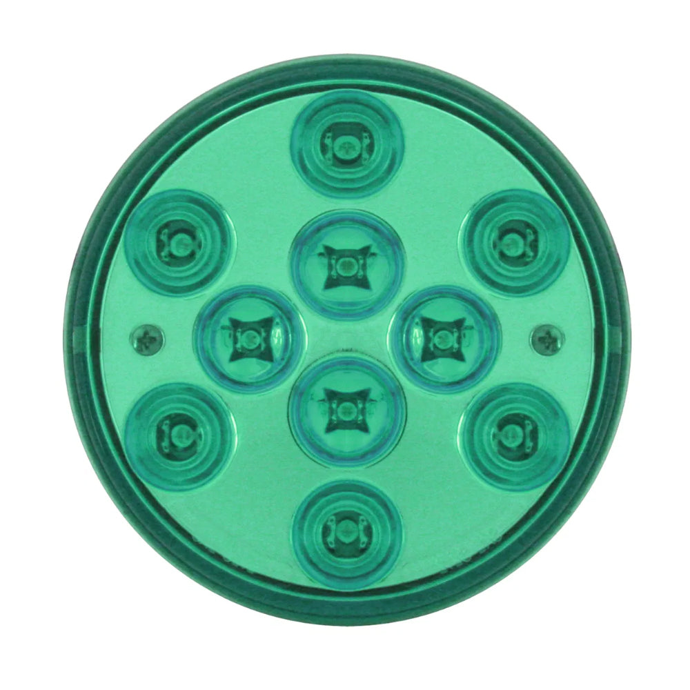 4" MEGA 10 LED Green/Clear Stop-Turn-Tail Light