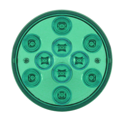 4" MEGA 10 LED Green/Clear Stop-Turn-Tail Light