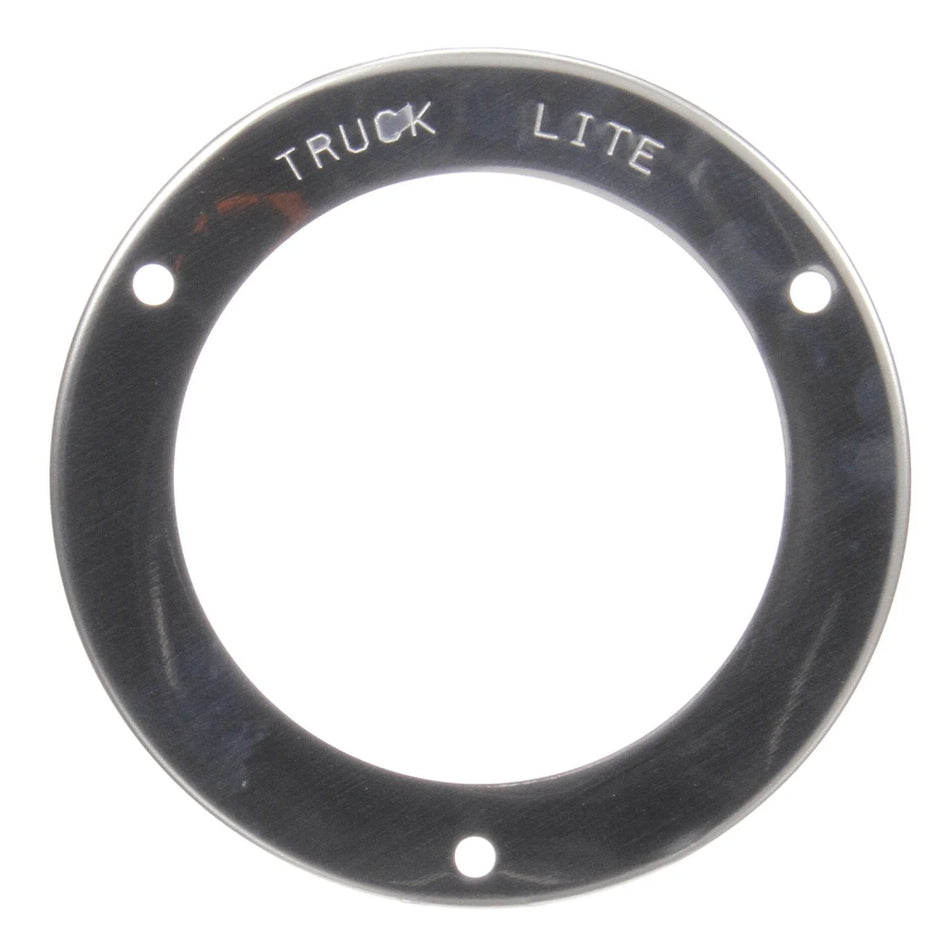 Flange Cover, 4 in Diameter Lights, Used In Round Shape Lights, Silver Stainless Steel, 3 Screw Bracket Mount