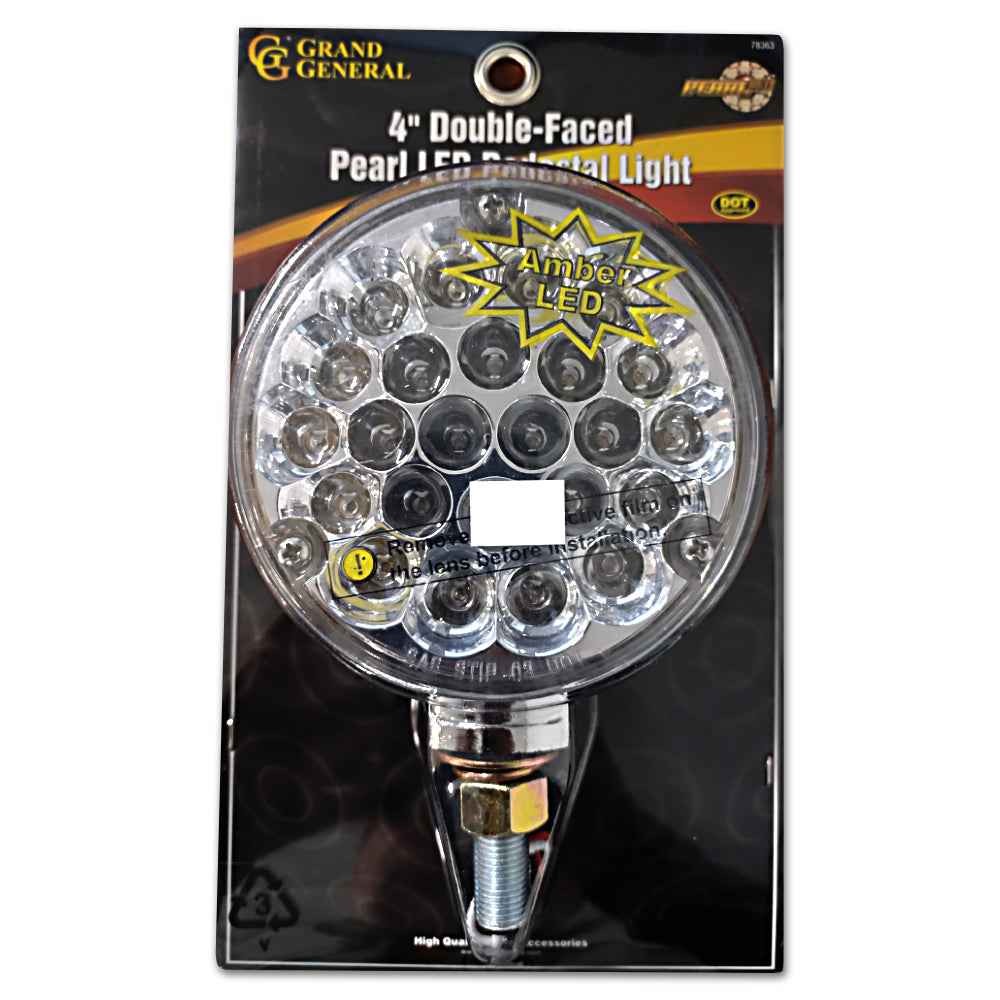 Amber/Red 4" Round Double Face Spyder Turn Signal Light
