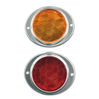 Grand General 3" Oval Aluminum Reflector (Amber or Red)