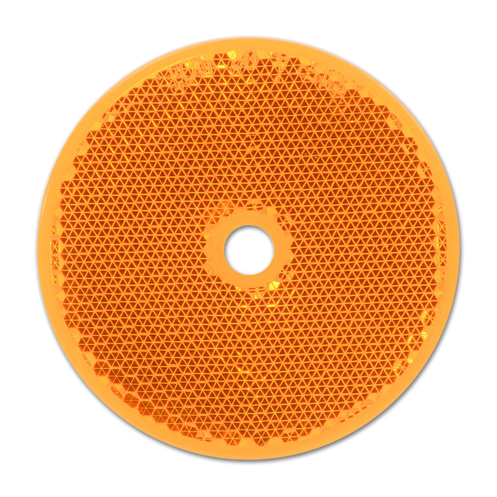 Grand General 2-3/8" Round Reflector w Center Mounting Hole (Amber or Red)