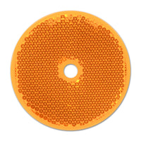 Grand General 2-3/8" Round Reflector w Center Mounting Hole (Amber or Red)