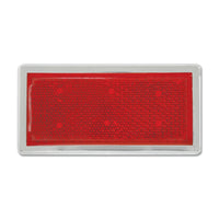 Grand General Rectangular Stick-On Reflector w Chrome Trim (Amber or Red)