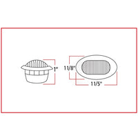 Trux 3/4" Oval Red Stop/Turn/Tail 2 Diode LED Light