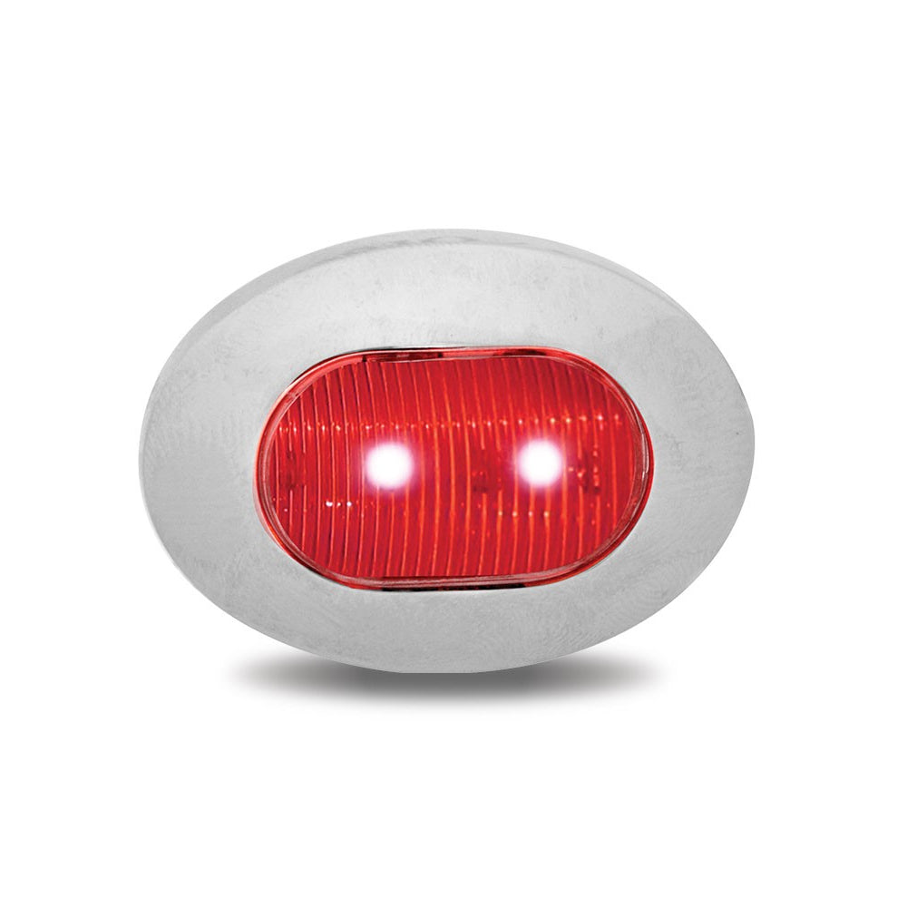 Trux 3/4" Oval Red Stop/Turn/Tail 2 Diode LED Light
