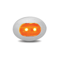 Trux 3/4" Clear Amber Marker Oval LED Light (2 Diodes)
