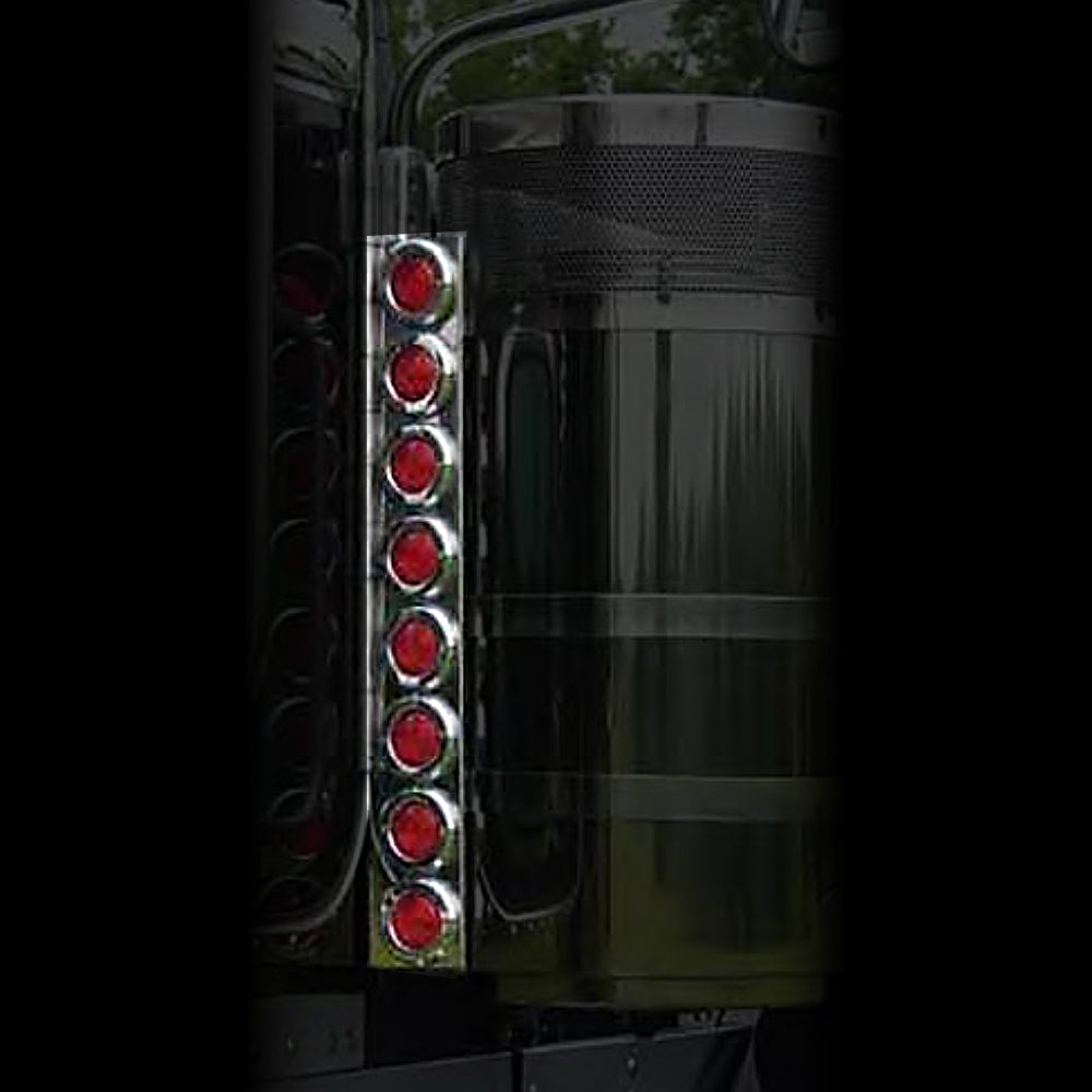 Roadwork's Peterbilt 15" Preferred Donaldson Air Cleaner Rear Light Bar (16 x 2" light holes)