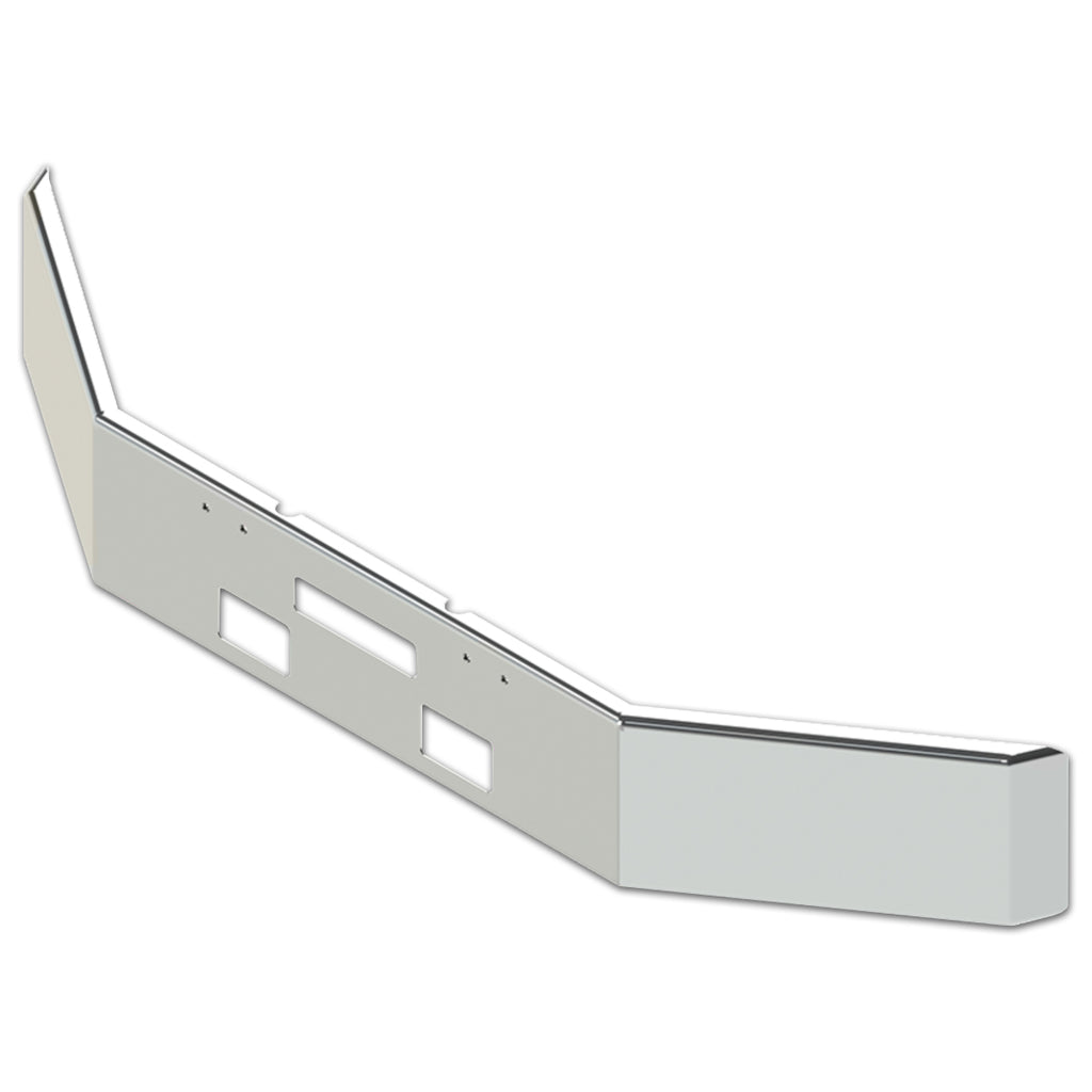 86+ Freightliner Coronado 12" Set Back Chrome Bumper w 17" Break Back