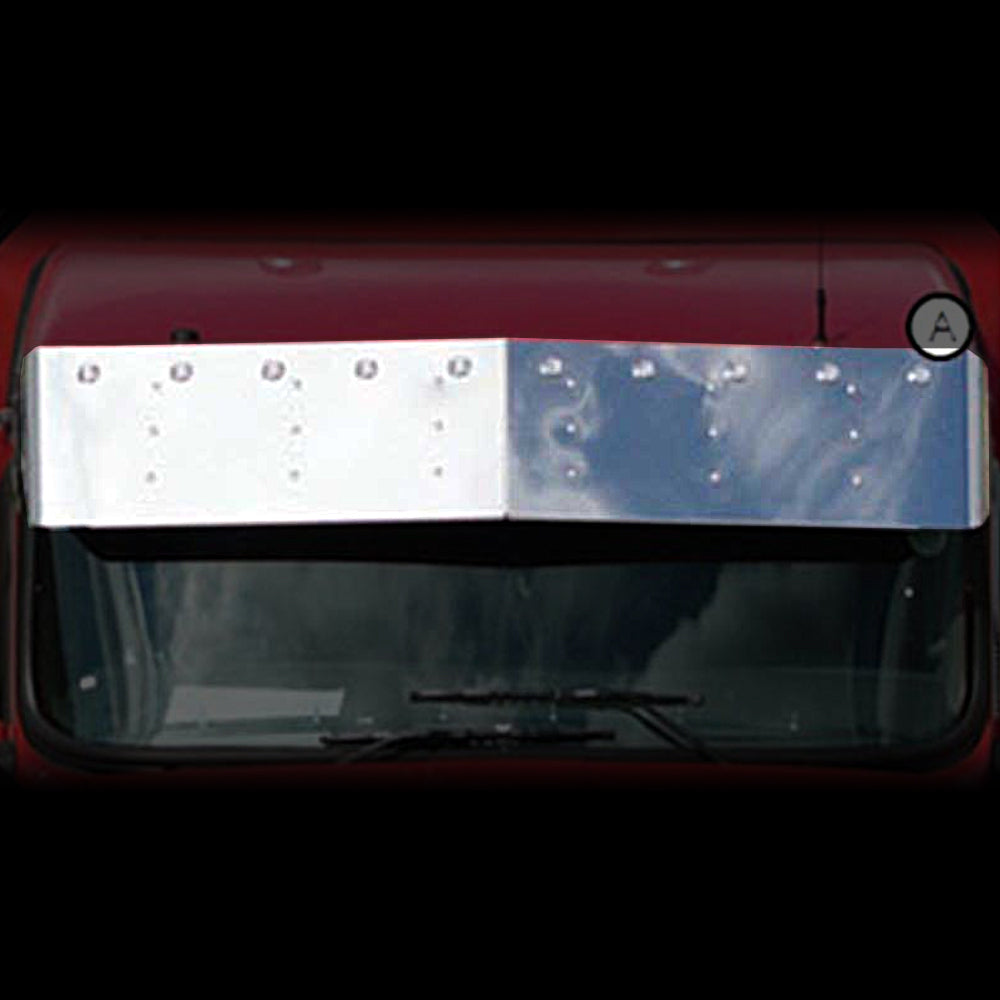 Kenworth Curved Glass w Stainless Steel Mirror Brackets - 10" Drop