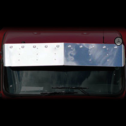 Kenworth Curved Glass w Stainless Steel Mirror Brackets - 10" Drop