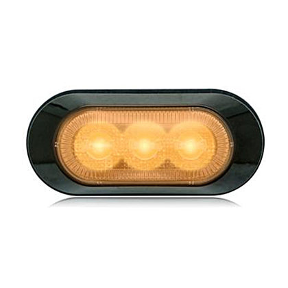 Maxxima Ultra 0.8" Thin Profile 3 LED Warning Light - Amber