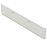 2011+ Kenworth W900B 18" Texas Square 10GA Chrome Steel Bumper w Tow Pin Holes