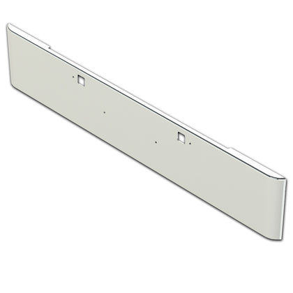 2011+ Kenworth W900B 18" Texas Square 10GA Chrome Steel Bumper w Tow Pin Holes