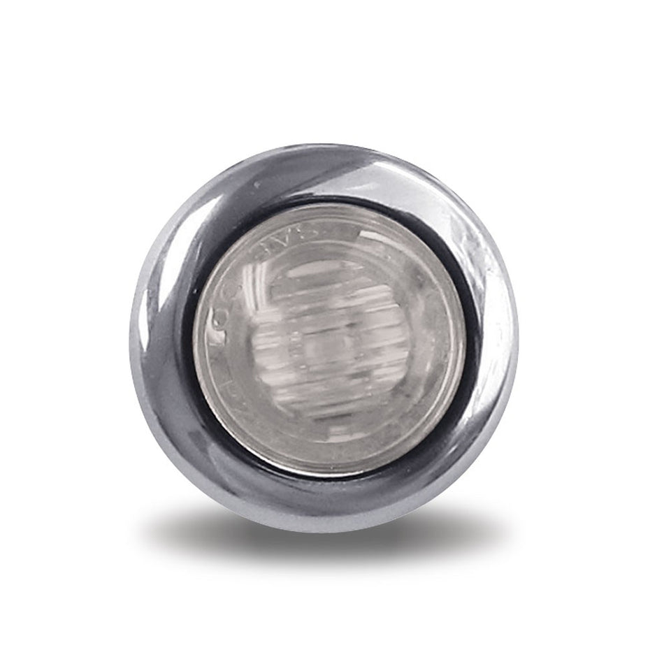 Trux 3/4" Clear Red Amber Round LED Light - 3 Diodes