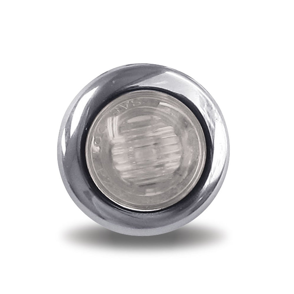 Trux 3/4" Clear Red Amber Round LED Light - 3 Diodes