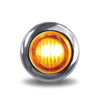 Trux 3/4" Clear Red Amber Round LED Light - 3 Diodes