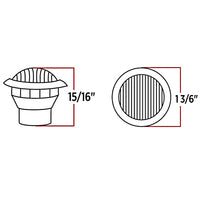 Trux 3/4" Clear Red Amber Round LED Light - 3 Diodes