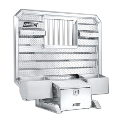 ProTech 68" x 70" Cab Rack w Window - 2 Chain Hangers & 2 Chain Trays