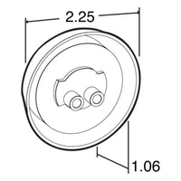 Truck-Lite - 30 Series, Low Profile, LED, Yellow Round, 6 Diode, Marker Clearance Light
