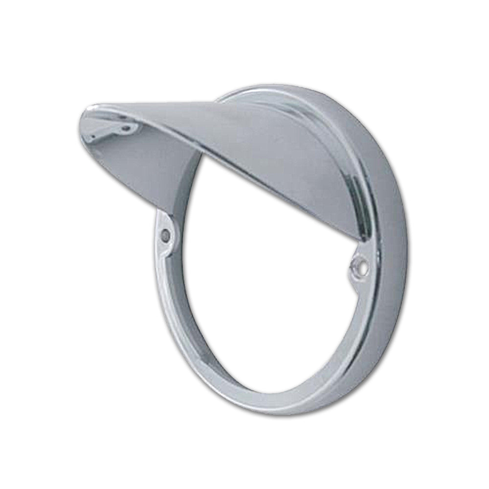 United Pacific Chrome LED Light Flush Mount Base With Visor