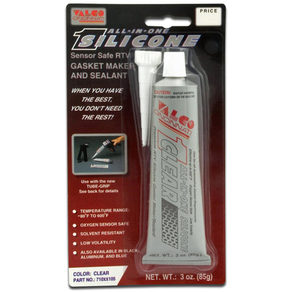 Valco - All-in-One Silicone, Clear, 3 oz. Tube