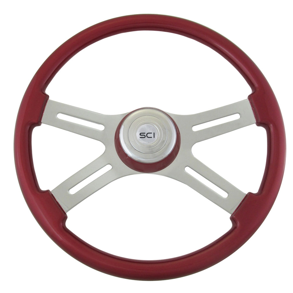 Steering Creations Classic Red Steering Wheel w/ Matching Bezel