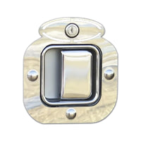 Roadwork's - Stainless Steel Peterbilt 362 Door Latch/Key Hole Trim w Cutout Top