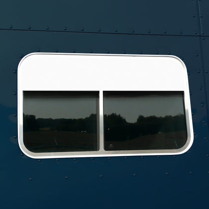 Roadwork's Stainless Steel 5" Chop Tops for Peterbilt 70" Sleeper Windows with Full Trim